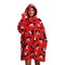 Disney Mickey Mouse Character Faces Adult Red Long Sleeve Hooded Blanket